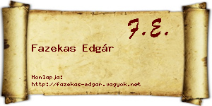 Fazekas Edgár névjegykártya